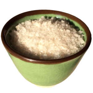 Finishing salt in bowl