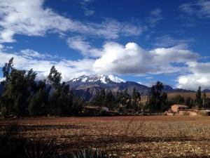 andes viewed from near maras