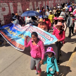 Urubamba Peru Protesters