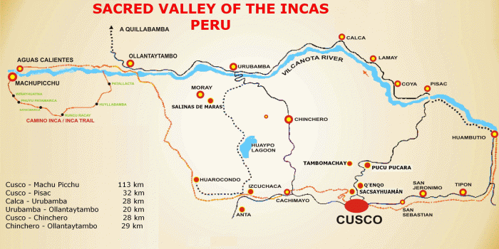 Map of Sacred Valley Region